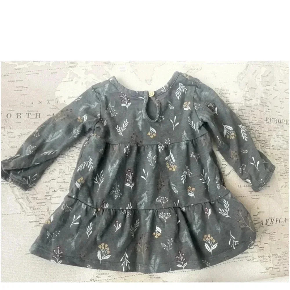 Little Co Floral Tiered Dress Size 3mo - Picture 4 of 4